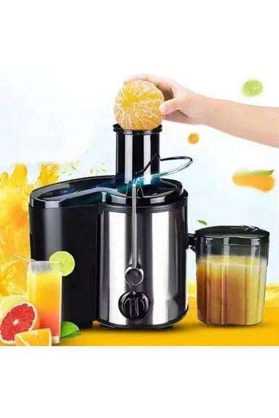 Türkiye Electric Juicer Machine YM-01, Stainless Steel and Black, Fruit and Vegetable Extractor