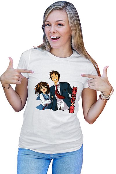 OEM Haruhi Suzumiya Itsuki Random Paranormal Ghost SOS Women's T-shirt