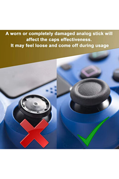 CRK TECH Ps5 Ps4 Ps3 Xbox One S x Ns 4 Çift Analog Koruyucu Mavi Gamepad Silikon Başlık