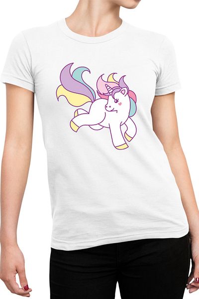 OEM Tricou dama Unicorn Squad Happy Beautiful Rainbow