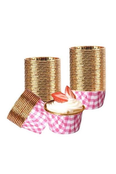 Pastaland Cupcake/Muffin/Suffle Cake Capsule Pink Patterned 50 Liters