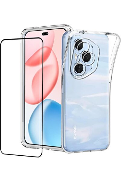 Teleplus Honor 400 Pro Kılıf Süper Tpu Silikon Kapak + Tam Kapatan Pet Ekran ...