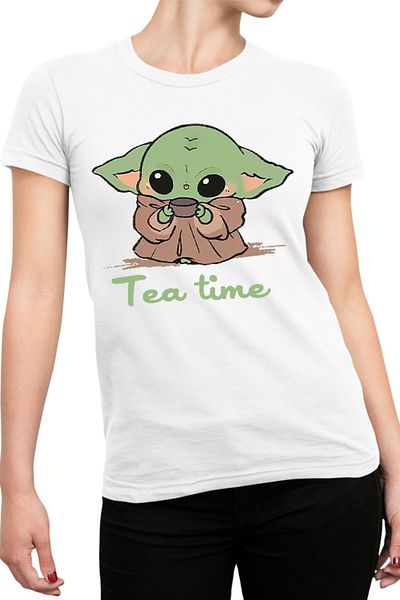 OEM Tricou dama Baby Yoda Tea Time Drink Coffee
