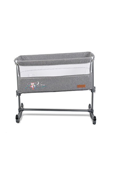 Cangaroo Always Together Co-Sleeper Crib with Rocking System 90x55 Cm, Gray