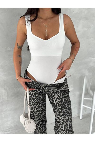 BYKUZEYARAS Sandy Fit Strap Basic Women's Bodysuit