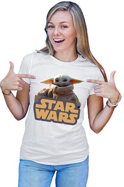OEM Tricou dama Star Wars Baby Yoda Cute Small Logo Power