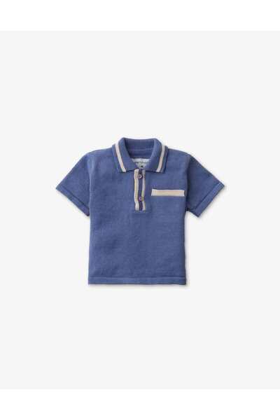 Gingersnaps Boys' Plain Short Sleeve T-Shirt with Front Buttons