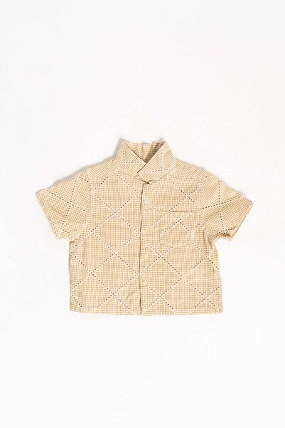 Gingersnaps Boys' Short Sleeve Checkered Shirt with Chest Pocket