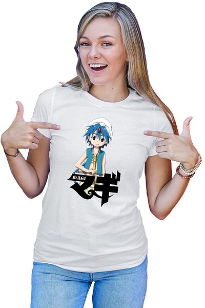 OEM Tricou dama Magi The Labyrinth of Magic Alladin Flute Logo