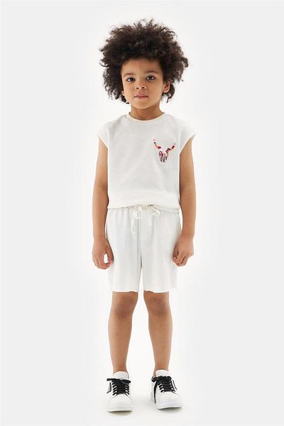 Nebbati Boy Ecru Shorts