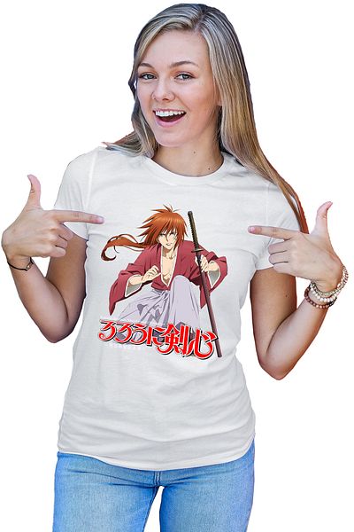 OEM Tricou dama Rurouni Kenshin Sword Sit Meiji Swordsman Romantic Story