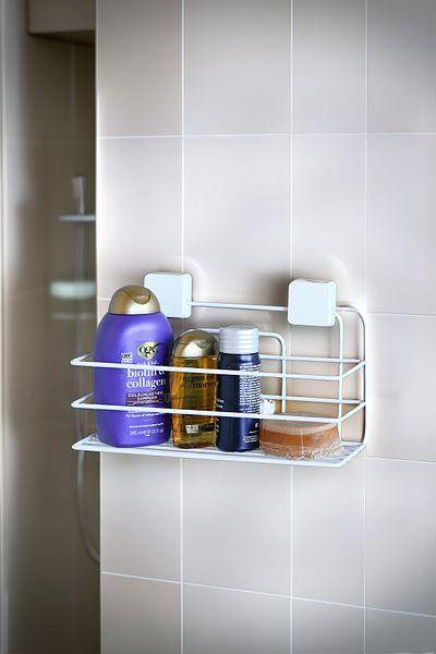 Hagen Λευκό Luxury Premium A+ Σαμπουάν μπάνιου Ανοξείδωτο αυτοκόλλητο ράφι μπάνιου Organizer μπάνιου
