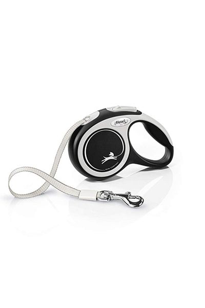 Flexi New Comfort Strip Automatic Dog Walking Leash Xsmall Black 3 Mt