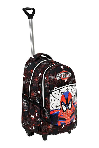 Çanta Trend Geantă pentru școală primară cu racletă, model Spiderman din 3 piese, alimentare pentru băieți și suport pentru stilou