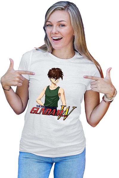 OEM Tricou dama dam Wing Heero Angry Guy Anime Eater