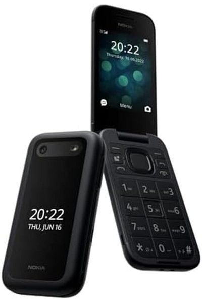Nokia 2660 Flip 4G, 2.8 inch screen, Dual SIM Feature Phone with a Big display, Black.