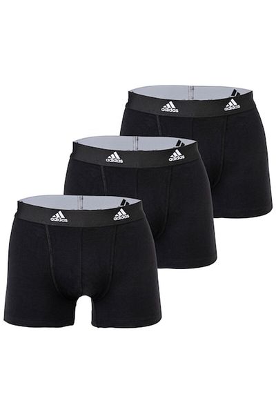 adidas , Set de boxeri cu banda logo in talie Active Flex - 3 perechi, Negru, 3XL
