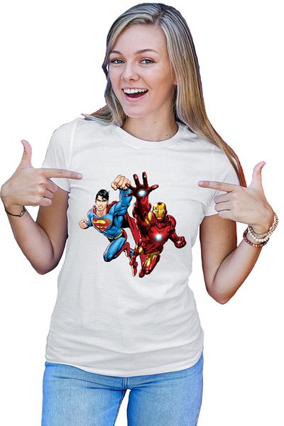OEM Ironman Superman Power Suit Marvel Comics Women's T-shirt