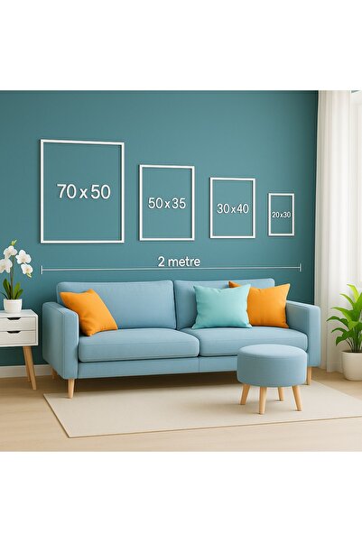 Ahşap Aksesuar Ahşap Çerçeveli Zeytin Dalı 3’lü Tablo