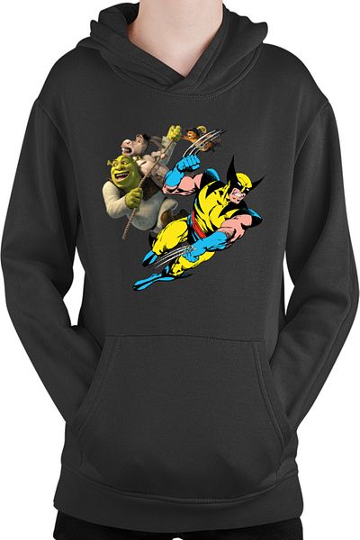 OEM Children's sweatshirt Wolverine Shrek Rope Marvel DC