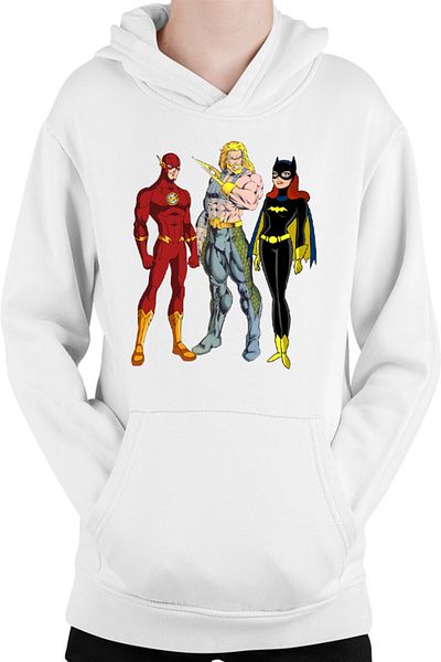 OEM Kids Hoodie Aquaman Batgirl Flash Comics Cartoons Water Action