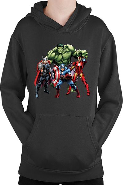 OEM Thor Hulk Ironman Captain America Cool Pose Animation Kids Hoodie