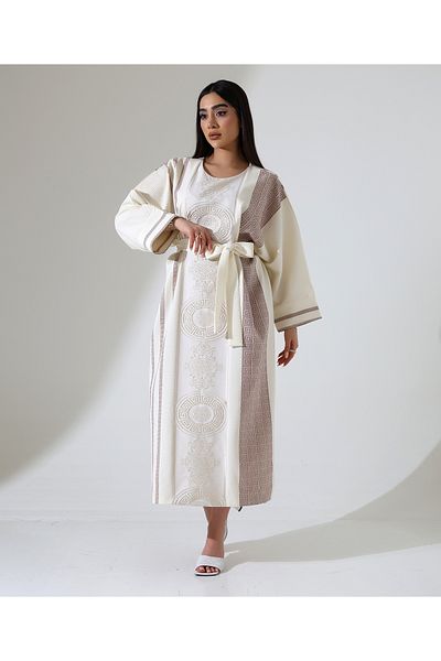 Fi'l Arz Fashion Tie Waist Long Dress
