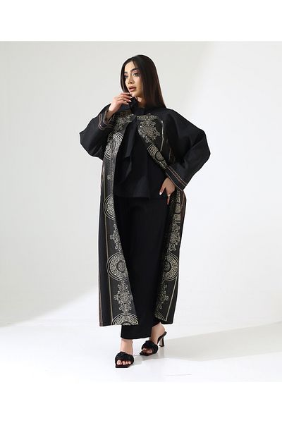 Fi'l Arz Fashion Agraf Closure Long Abaya