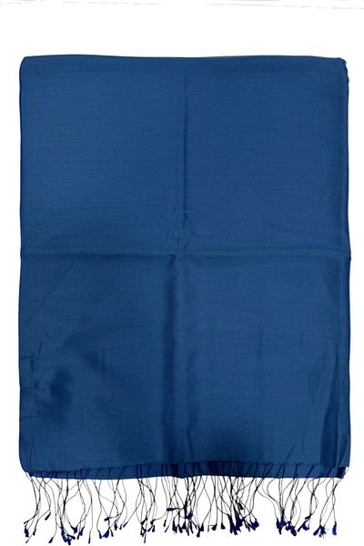 ipekevi Double Sided Silk Shawl - Dark Indigo