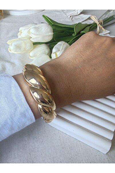 İLKYAZ إكسسوار سوار معصم قابل للطي بتفاصيل مثقاب