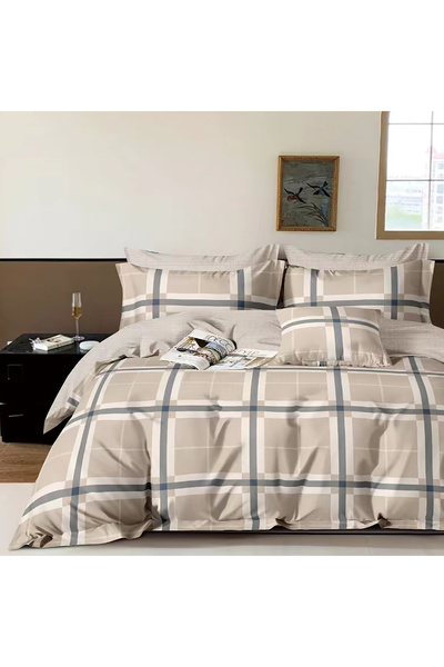 Pucioasa Printed Percale Bed Linen (Prc127) - King Size 4 Pieces