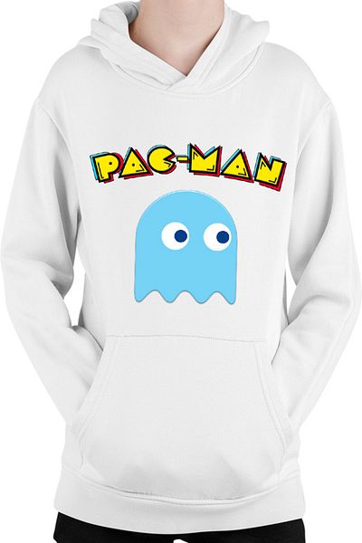 OEM Kids' sweatshirt Pac Man Blue Ghost Monster Logo