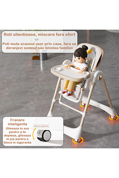 Smart Vibe BabyBoo 3-in-1 multifunctional chair, activity table, foldable rocking chair with tray and 5-point harness