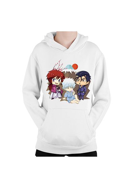 OEM Hanorac copii Rurouni Kenshin Chibi Trio Kenshin Gintoki Hajime