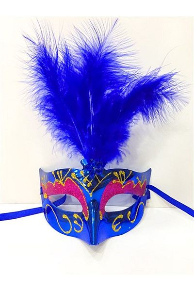 CONAHOME Colorful Feather Venetian Party Mask Mixed Color 12 Pieces