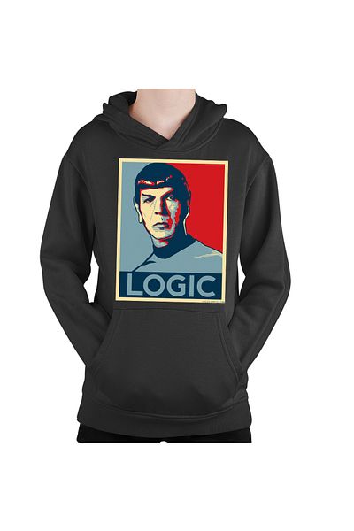 OEM Star Trek Spock Leonard Nimoy Vulcan Logic Kids Hoodie