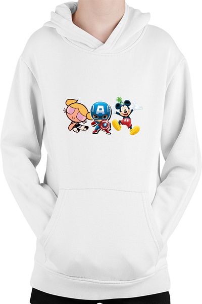 OEM Hanorac copii Captain America Chibi Small Cute Mickey Mouse Powerpuff