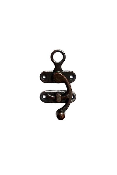 CONAHOME Hooked Bow Eye, Wooden Box Clip - Large, Antique, 100 Pieces