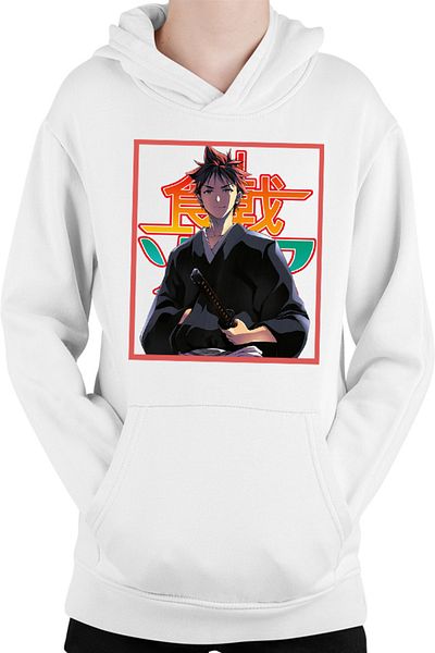 OEM Hanorac copii Food Wars Souma Samurai Katana Otaku