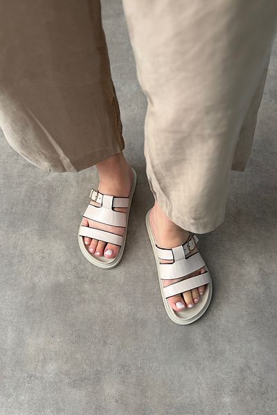 SHOEBELLAS Zena Beige Cage Detailed Women's Sandals