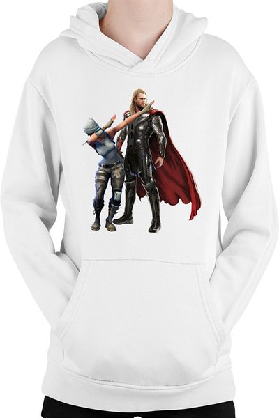 OEM Fortnite Dub Meme Thor Hammer Kids Hoodie
