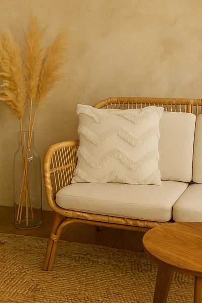 Uğur Home Ev Tekstili Husă de pernă cu pene și model - 40x40cm și 45x45cm Pernă decorativă elegantă și confortabilă