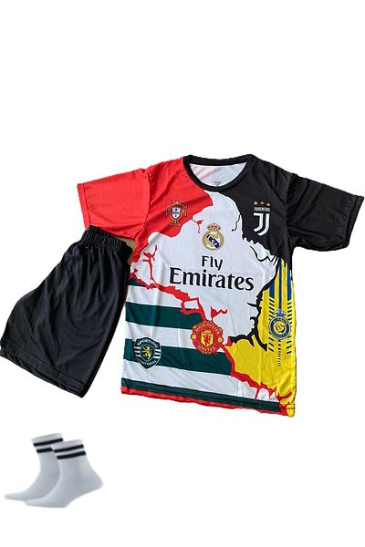 seonglobal Karm All Clues Ronaldo Set de tricou pentru copii din 3 piese tricou+pantaloni scurți+brățară