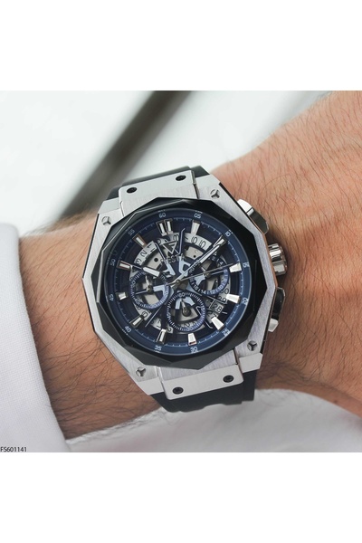 Fiesta Fs601141 Men's Wrist Watch with Silicone Band