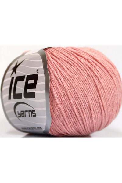 Ice yarns 4x50 جرام. خيوط أميجورومي قطنية أكريليك، قطن وردي فاتح للأطفال، خيو...