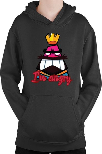 OEM Clash Royale Angry King Multiplayer Copy Strategy Kids Hoodie