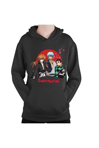 OEM Hanorac copii Rurouni Kenshin Samurai Trio Text Sepuku