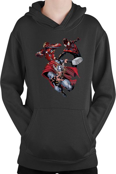 OEM Kids Hoodie Ironman Thor Spiderman Thunder God Cartoons
