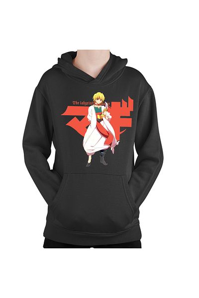 OEM Children's hoodie Magi The Labyrinth of Magic Alibaba Orange Character Pose