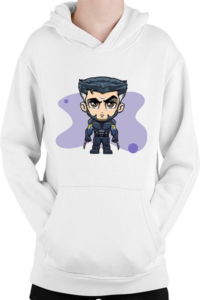 OEM Children's Hoodie Wolverine Chibi Anime Claws Angry